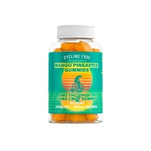 Cycling Frog, 5mg THC + 25mg CBD Gummies, Mango-Pineapple, Full Spectrum, 40ct, 200mg THC + 1000mg CBD - THC PENS UK