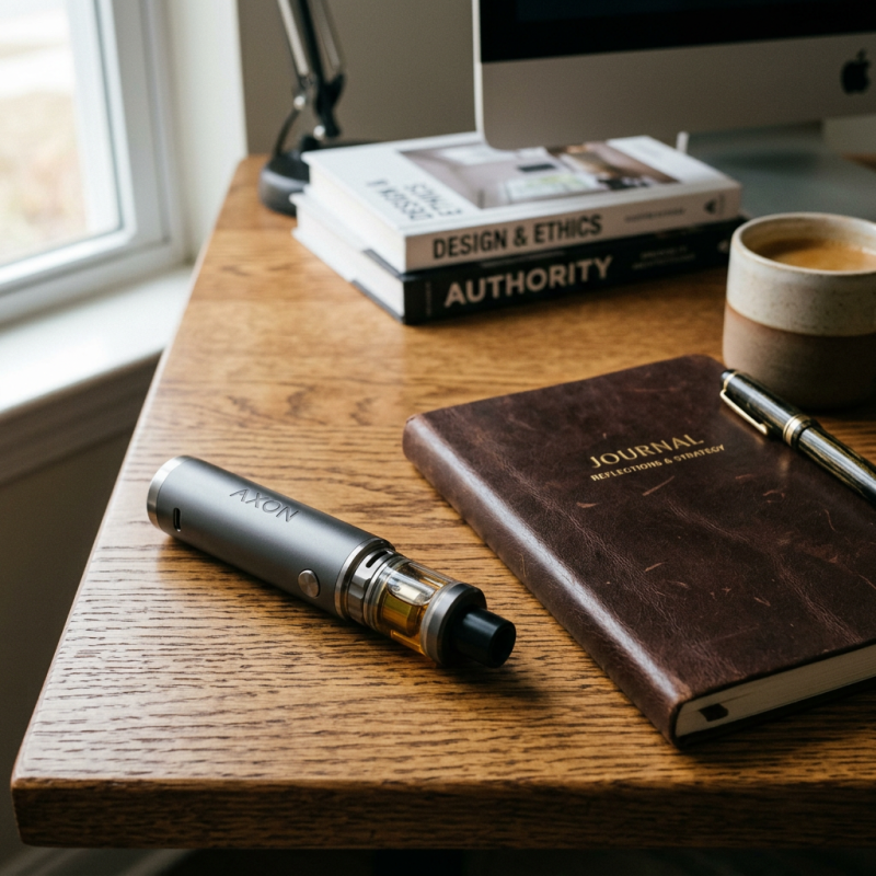 Premium weed vape on desk